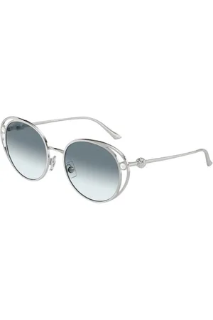 Jimmy Choo Tilbehør, unisex, Grå, 53 MM, Blå Gradient Sølvfarvede Solbriller