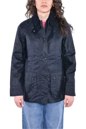 Barbour Jakke, Dame, Blå, XS, Bomuld, Vokset jakke i bomuld
