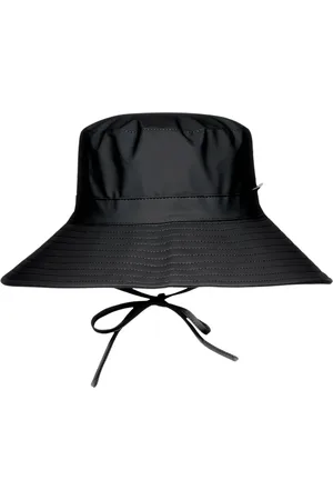Rains Tilbehør, Herre, Sort, ONE SIZE, Uld, Vandtæt Boonie Hat med Justerbar Hagestrop