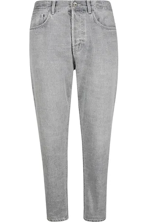 ELEVENTY Jeans, Herre, Grå, W40, Bomuld, Afslappet pasform Denim Bomuldsbukser