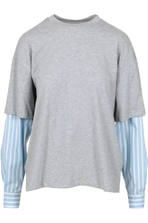 SEMICOUTURE Top, Dame, Grå, M, Bomuld, T-shirts