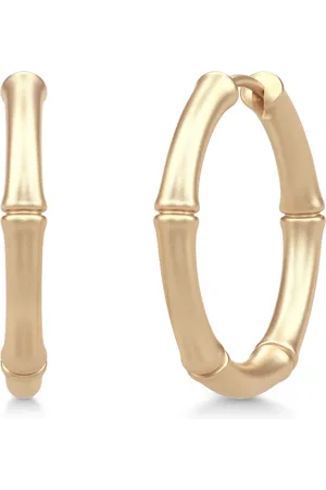Julie Sandlau Tilbehør, Dame, Gul, ONE SIZE, Uld, Bambus Hoops Guld Øreringe