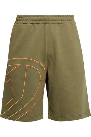 Diesel Shorts, Herre, Grøn, M, Denim, Casual Denim Shorts med Unikt Design