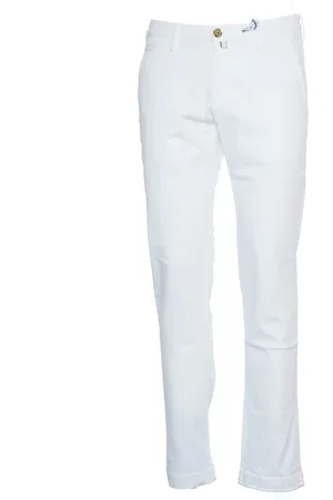 Jacob Cohen Jeans, Herre, Hvid, W35, Uld, Slim-fit Bobby Jeans i Bianco