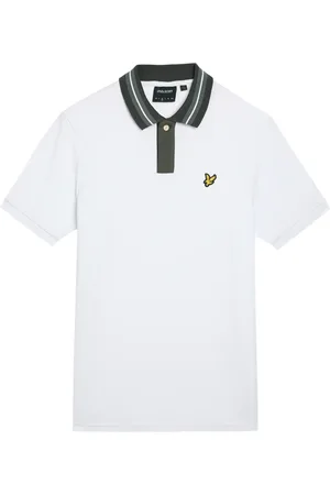 Lyle & Scott Top, Herre, Hvid, 2XL, SS Polo Bluser Kontrast Tippet Krave Polo Shirt