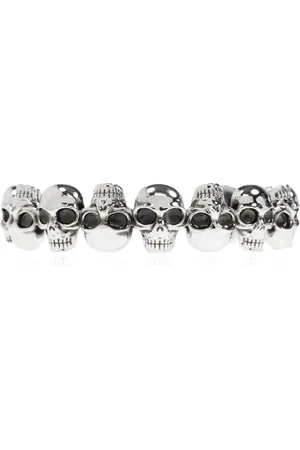 Alexander McQueen Tilbehør, Herre, Grå, S, Tyl, Messing armbånd
