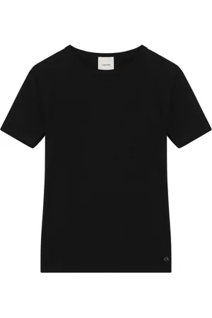 Calvin Klein Top, Dame, Sort, L, Kortærmet rund hals T-shirt