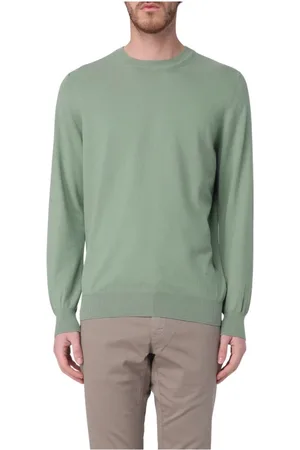 FAY Strik, Herre, Grøn, 2XL, Grøn Sweater til Kvinder