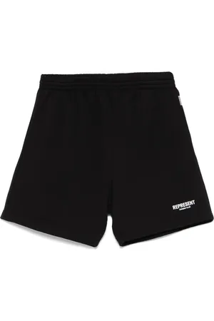 Represent Shorts, Herre, Sort, S, Bomuld, Sort Elastisk Talje Shorts med Lommer