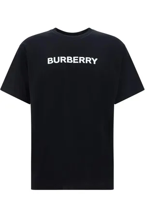 Burberry Top, Herre, Sort, L, Bomuld, Ikonsk Monogram Crew Neck Bomuld T-shirt