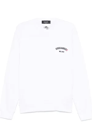 Dsquared2 Strik, Herre, Hvid, L, Hvide Sweaters til Mænd