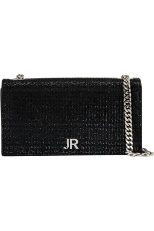John Richmond Taske, Dame, Sort, ONE SIZE, Uld, Funklende clutch med kæde skulderrem