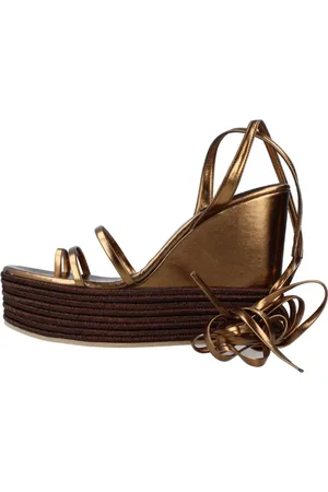Jeffrey Campbell Sko, Dame, Brun, 39 EU, Lagdelte Wedges Sandaler