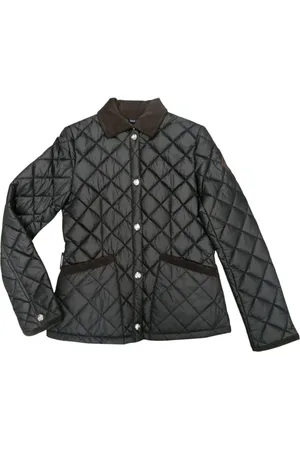 HUSKY Jakke, Dame, Sort, 2XL, Uld, Stribet quiltet brun fløjl jakke