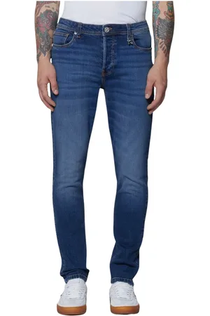 John Richmond Jeans, Herre, Blå, W30, Bomuld, Slim fit jeans med fem lommer og let vask