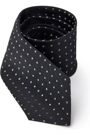 Jil Sander Tilbehør, Herre, Sort, ONE SIZE, Sort Jacquard Silkeslips