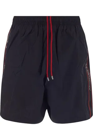 Alexander McQueen Badetøj, Herre, Sort, M, Uld, Ikonisk Logo Beachwear