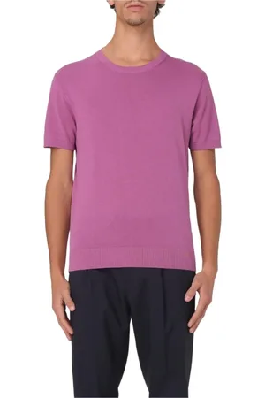 Manuel Ritz Top, Herre, Lilla, XL, Bomuld, Bomuld Kortærmet Regular Fit Sweater