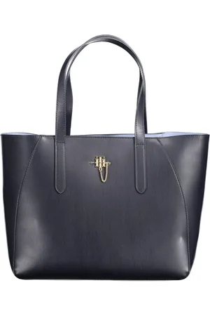 Tommy Hilfiger Taske, Dame, Blå, ONE SIZE, Uld, Blå Skuldertaske med Indvendig Lomme