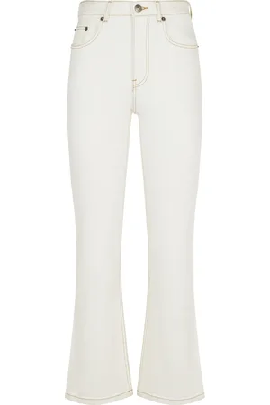 Tory Burch Jeans, Dame, Hvid, W30, Bomuld, Cropped Flare Jeans