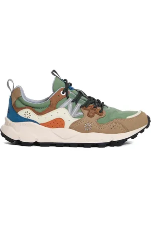 Flower Mountain Sko, Herre, Flerfarvet, 42 EU, Beige, Orange og Blå Ruskind Sneakers