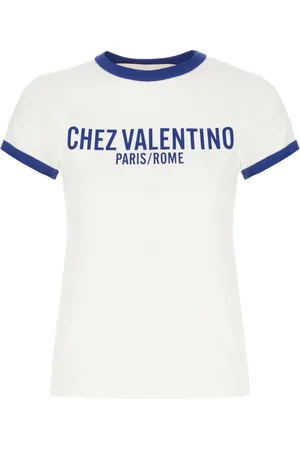 VALENTINO GARAVANI Top, Dame, Hvid, L, Bomuld, Afslappet Bomuld T-Shirt