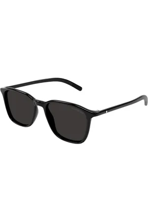 Montblanc Tilbehør, Herre, Sort, 53 MM, Uld, Sort Grå Solbriller Mb0325S 001