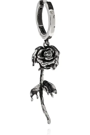Alexander McQueen Tilbehør, Herre, Grå, ONE SIZE, Uld, Ørering med vedhæng