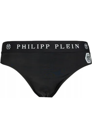 Philipp Plein Badetøj, Herre, Sort, S, Nylon, Herre badetøj med logo detalje