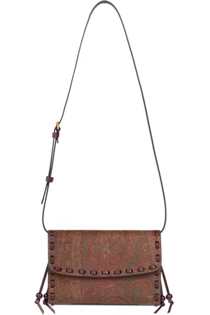 Etro Taske, Dame, Brun, ONE SIZE, Uld, Brun Mini Taske i Paisley Stof