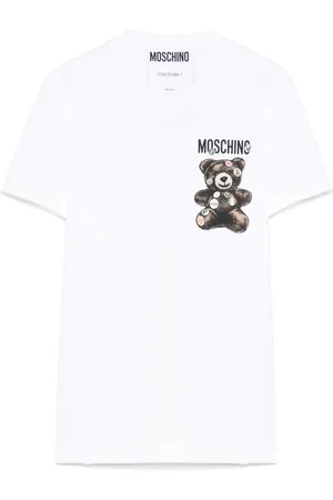 Moschino Top, Dame, Hvid, S, Bomuld, Afslappet Bomuld T-Shirt til Mænd