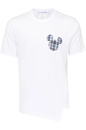 Comme des Garçons Top, Herre, Hvid, S, Hvidtjek Strik T-shirt