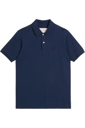 VALENTINO GARAVANI Top, Herre, Blå, 2XL, Afslappet Polo T-shirt i Blå