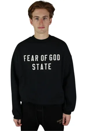 FEAR OF GOD Sweathshirts & Hoodies, Herre, Sort, 2XL, Sort Heavy Fleece Crewneck
