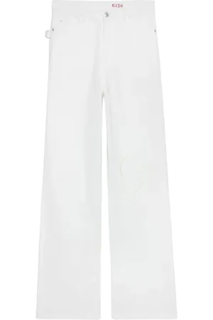 Zadig & Voltaire Jeans, Dame, Hvid, W26, Denim, Højtaljede straight leg denim jeans