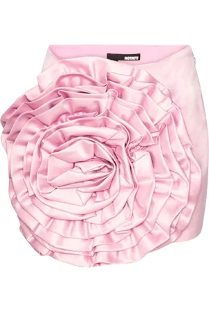 ROTATE Nederdel, Dame, Lyserød, S, Polyester, Rosa Polyester Nederdel
