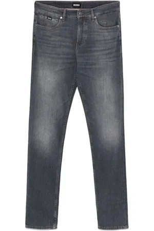HUGO BOSS Jeans, Herre, Grå, W34 L34, Denim, Denim Classic Fit Jeans