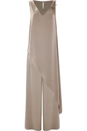Kocca Jumpsuits & Playsuits, Dame, Brun, XS, Elegant Honey Halter Top og Bukser