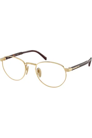 Prada Tilbehør, Herre, Gul, 53 MM, Uld, Stilfulde Briller i Sort Farve