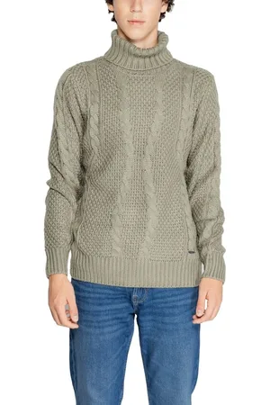 GIANNI LUPO Strik, Herre, Grøn, XL, Polyester, Grøn Polyester Pullover Herre Strikvarer