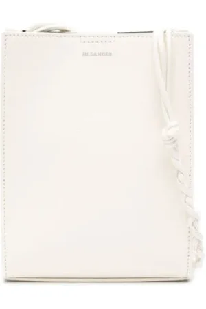 Jil Sander Taske, Dame, Hvid, ONE SIZE, Uld, Hvid Flettet Læder Skuldertaske