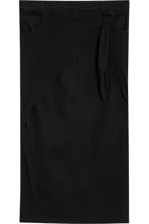Courrèges Nederdel, Dame, Sort, W27, Bomuld, Kort blyant nederdel