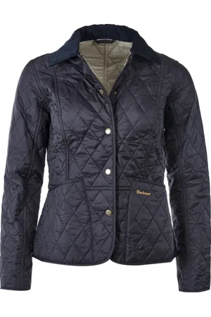 Barbour Jakke, Dame, Blå, M, Uld, Blå Quiltet Sommer Liddesdale Jakke