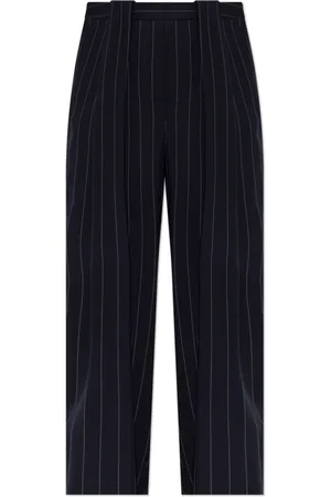 Stella McCartney Bukser, Dame, Blå, XS, Uld, Bukser med stribet mønster