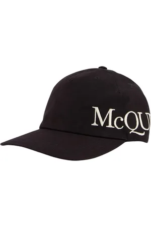 Alexander McQueen Tilbehør, Herre, Sort, M, Bomuld, Logo Broderet Baseball Cap