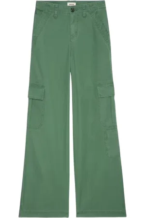 Zadig & Voltaire Jeans, Dame, Grøn, M, Bomuld, Militære bomuldsbukser med flere lommer