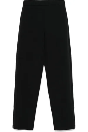 Emporio Armani Bukser, Dame, Sort, L, Sorte Bukser med Elastisk Talje