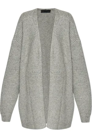 FEAR OF GOD Strik, Dame, Grå, M, Uld, Ribstrikket Cardigan