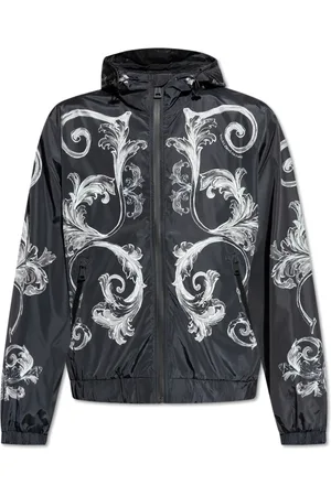 VERSACE Jakke, Herre, Sort, L, Polyester, Jakke med hætte
