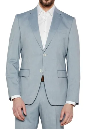 HUGO BOSS Jakkesæt, Herre, Blå, 3XL, Klar Blå Slim Fit Jakke